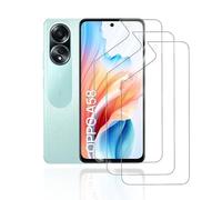 HonJenSeoa Pellicola Protettiva in Idrogel per Oppo A58 4G, 3 Pezzi Trasparente Morbido TPU Protezioni per Lo Schermo, Anti graffio, HD, Supporto ID Impronte Digitali