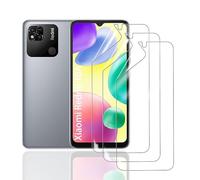 HonJenSeoa Pellicola Protettiva in Idrogel per Xiaomi Redmi 10A, 3 Pezzi Trasparente Morbido TPU Protezioni per Lo Schermo, Anti graffio, HD, Supporto ID Impronte Digitali