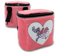 honju Borsa per manubrio bicicletta per bambini [coperchio rimovibile, borsa per bicicletta con riflettori, tenuta sicura grazie alla chiusura in velcro, inclusa tasca interna] Ella Unicorn