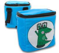 honju Borsa per manubrio bicicletta per bambini (coperchio rimovibile, borsa per manubrio con riflettori, tenuta sicura grazie alla chiusura in velcro, inclusa tasca interna) Karl coccodrillo