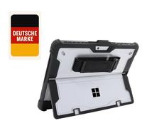 honju FIT Handstrap Case Microsoft Surface Pro 9 Custodia con cinturino a mano [Signature Keyboard compatibile, Supporto per Surface Slim-Pen 2, Cover cinturino a mano staccabile] nero/trasparente