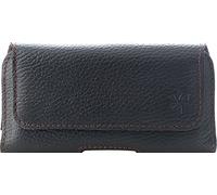 honju horizon custodia da cintura in vera pelle per Apple iPhone 14/14 Pro / 13/13 Pro / 13 mini / 12/12 Pro / 12 mini/SE (2022) [passante per cintura, pelle bovina, chiusura magnetica] nero