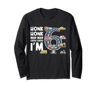 Honk Honk Beep Beep Choo Choo I'm 6 Anni Compleanno Maglia a Manica