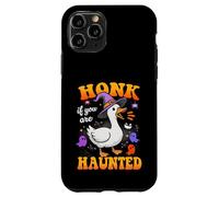 Honk If You Are Haunted Goose Fun Spooky Halloween Custodia per iPhone 11 Pro