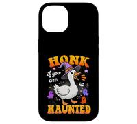 Honk If You Are Haunted Goose Fun Spooky Halloween Custodia per iPhone 14