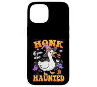 Honk If You Are Haunted Goose Fun Spooky Halloween Custodia per iPhone 15