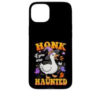 Honk If You Are Haunted Goose Fun Spooky Halloween Custodia per iPhone 15 Plus