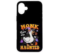 Honk If You Are Haunted Goose Fun Spooky Halloween Custodia per iPhone 16 Plus