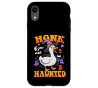 Honk If You Are Haunted Goose Fun Spooky Halloween Custodia per iPhone XR