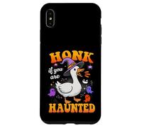 Honk If You Are Haunted Goose Fun Spooky Halloween Custodia per iPhone XS Max