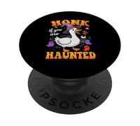 Honk If You Are Haunted Goose Fun Spooky Halloween PopSockets PopGrip Adesivo