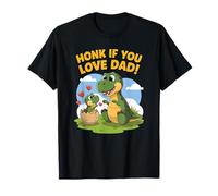 Honk If You Love Dad - Simpatico padre e bambino T-Rex Maglietta
