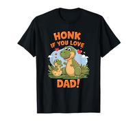 Honk If You Love Dad - Simpatico padre e bambino T-Rex Maglietta