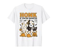 Honk If You're Haunted Goose Costume di Halloween Maglietta