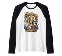 Honk per la Gloria: Arte Divertente del Cavaliere Oca Maglia con Maniche Raglan
