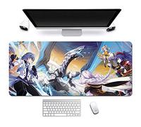Honkai Impact 3rd. Tappetino Mouse Gaming, Grande Anime Mouse Pad XXL 900x400mm Confortevole, Lavabile, 3mm Antiscivolo Tappetino Scrivania Supporto per Ufficio Computer, Adatto per computer e PC , P