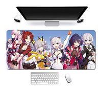 Honkai Impact 3rd. Tappetino Mouse Gaming, Grande Anime Mouse Pad XXL 900x400mm Confortevole, Lavabile, 3mm Antiscivolo Tappetino Scrivania Supporto per Ufficio Computer, Adatto per computer e PC, C