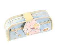 HONKERW astucci Astuccio portapenne a forma di orso e coniglio, grande capacità, portapenne, borsa for cancelleria, regali for il ritorno a scuola, cosmetici piccolo(Blauw)