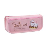 HONKERW astucci Astuccio portapenne a forma di panda, orso, astronauta, coniglio, grande capacità, organizer for cancelleria, impermeabile, for viaggi in ufficio e campus piccolo(Roze)