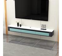 HONKERW mobile porta tv Fully Assembled Floating TV Stand Wall Mount TV Console with Doors Under Shelf for Living Room Bedroom alto(Blauw,140cm)