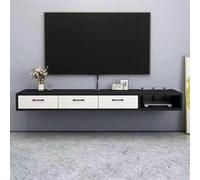 HONKERW mobile porta tv Supporto TV sospeso Supporto TV sospeso con 3 cassetti Centro di intrattenimento dal design senza maniglie for soggiorno alto(140 * 23 * 20cm)