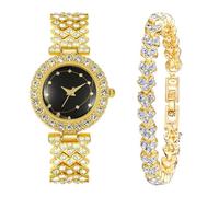 HONKERW orologio Bracciale con orologio da donna e gioielli di moda con cristallo di rubino, regalo for donne speciali nella vita smartwatch