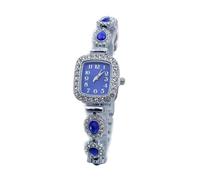 HONKERW orologio Elegante orologio da polso da donna con quadrante quadrato a goccia e diamanti, orologi da polso al quarzo alla moda adatti come regalo for le donne smartwatch(Blauw)