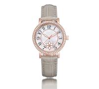 HONKERW orologio Orologio da donna al quarzo con diamanti, impermeabile, quadrante in madreperla e cinturino in acciaio/cinturino in pelle, un regalo perfetto for le donne smartwatch
