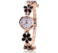 HONKERW orologio Orologio da polso da donna, orologio da polso al quarzo alla moda, a forma di fiore, quadrante digitale con scala di strass for l'abbinamento quotidiano smartwatch(Svart)