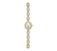 HONKERW orologio Orologio da polso impermeabile al quarzo in 2 pezzi con diamanti e cristalli colorati ovali. Elegante orologio con bracciale, un regalo for le donne. smartwatch