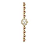 HONKERW orologio Orologio da polso impermeabile al quarzo in 2 pezzi con diamanti e cristalli colorati ovali. Elegante orologio con bracciale, un regalo for le donne. smartwatch