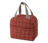 HONKERW porta pranzo Borsa for il pranzo for donne e ragazze grande capacità borsas for il pranzo isolata borsas termica riutilizzabile for il pranzo portapranzo(Burgundy Red)
