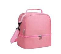 HONKERW porta pranzo Borsa termica for il pranzo, for uomo e donna, borsa termica for il pranzo, for lavoro, picnic, viaggi, grande capacità, borsa termica isolata portapranzo(Roze)