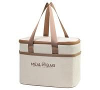 HONKERW porta pranzo Borsa termica riutilizzabile for il pranzo for donna, borsa termica portatile a prova di perdite, for lavoro, viaggio, picnic, colore cachi portapranzo(Kaki,M)