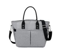 HONKERW porta pranzo Borse for il pranzo for donne e uomini, borsa termica riutilizzabile, isolata e a prova di perdite, con tracolla, for lavoro e scuola portapranzo(Light Grey)