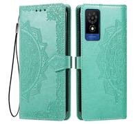 HONLEN Custodia per TCL 501 Cover, (6" Inches) Premium PU Pelle Wallet Magnetica Flip Case con Stampata Mandala, 3 Slot Schede, Stand Cover