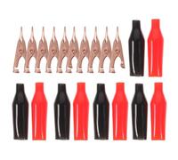 HONMEET 10 Morsetti a Coccodrillo in Rame Vero Set da 10 Pezzi, Clip Metalliche per Test Elettrici e Laboratorio, Morsetti Miniatura Resistenti Chiusura Salda per Fissaggio Colore Casuale