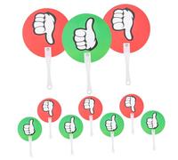 HONMEET 10 pezzi Palette per Voto Riutilizzabili in Plastica Resistente per Aula e Eventi Interattivi Tavole Giudizio Portatili per Scuola e Competizioni