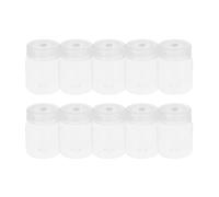 HONMEET 10 Pezzi Plastica Barattolo 240ml per Tissutale Bocca a Coltura | Contenitore Trasparente con Tappo a Vite Standard e Coperchio Ventilato, per Semi e Propagazione Vegetale