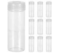 HONMEET 10 Pezzi Provette di Vetro Borosilicato da Laboratorio 40ml con | Fondo Piatto, Collo Stretto e Tacche Chiare, per Coltura Tessuti e Prove Scientifiche, Trasparenza Elevata