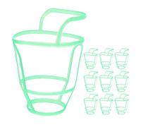 HONMEET 10 Pezzi Rete Copertura Flaconi per Infusione 100 Ml Plastica Resistente Verde Chiaro Porta Flacone per Medicazione Uso Ospedaliero Ambulatoriale