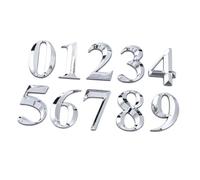 HONMEET 10 pezzi Targhette Numeriche Adesive Argento Numeri Civici Porta Moderni per Casa Hotel e Appartamenti Facile Installazione e Rimozione Segnaletica Interna Distintiva