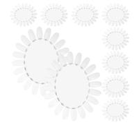 HONMEET 10 Pezzi Tavoletta per Esercitazione Unghie a Forma Ellittica in Plastica Trasparente per Smalto, per Saloni e Uso Domestico, Riduce Errori di Colore