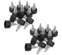 HONMEET 100 Pezzi Tappo Dosatore per Bottiglie 24/410 in Plastica Nero, | Coperchio a Vite Chiusura Ermetica, per Travaso di Flaconi e Sieri, Uso Ufficio