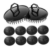 HONMEET 10pezzi Spazzola Per Shampoo Massaggiante Per Capelluto e Capelli Da Doccia Per Esfoliazione e Trattamento Profondo Promuove Circolazione Sanguigna Facile Da Usare e Riporre