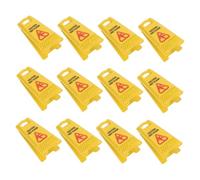 HONMEET 12 pezzi Segnali di Avvertimento Miniatura per Casa delle Bambole Cartelli Realistici Attenzione Pavimento Bagnato per Educazione alla Sicurezza Accessori Compatibili per Cucine e