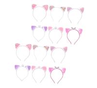 HONMEET 12pezzi Cerchietto Cat Ears Con Effetto Accessori Per Adorabili Per Perfetti Per Compleanni e Festival Comfort e Stile Unici