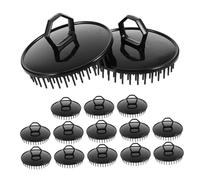 HONMEET 15 Pezzi Spazzola per Massaggio Portatile Shampoo Scalp Brush Compatta e per Pulizia e Esfoliazione del Capelluto per Viaggi e
