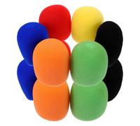 HONMEET 18 Pezzi Coperture Spugna Microfono Spesse Multicolori, Parabrezza per Microfoni Portatili Protezione Anti-soffio per Karaoke e Palco, Accessori Microfono Facili da Montare