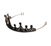 HONMEET 1pc Girl Crown Headdress Headdress Head Decor Endlish Wedding Headdress (nero)